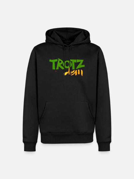 241013 TROTZ Cut 02 - Männer Premium Bio Hoodie - Schwarz