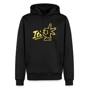 Es ist ok Zitate positiv Zitat niedlich Liebe Positivität - Männer Premium Bio Hoodie - Schwarz - Vorne - Nico (187cm)