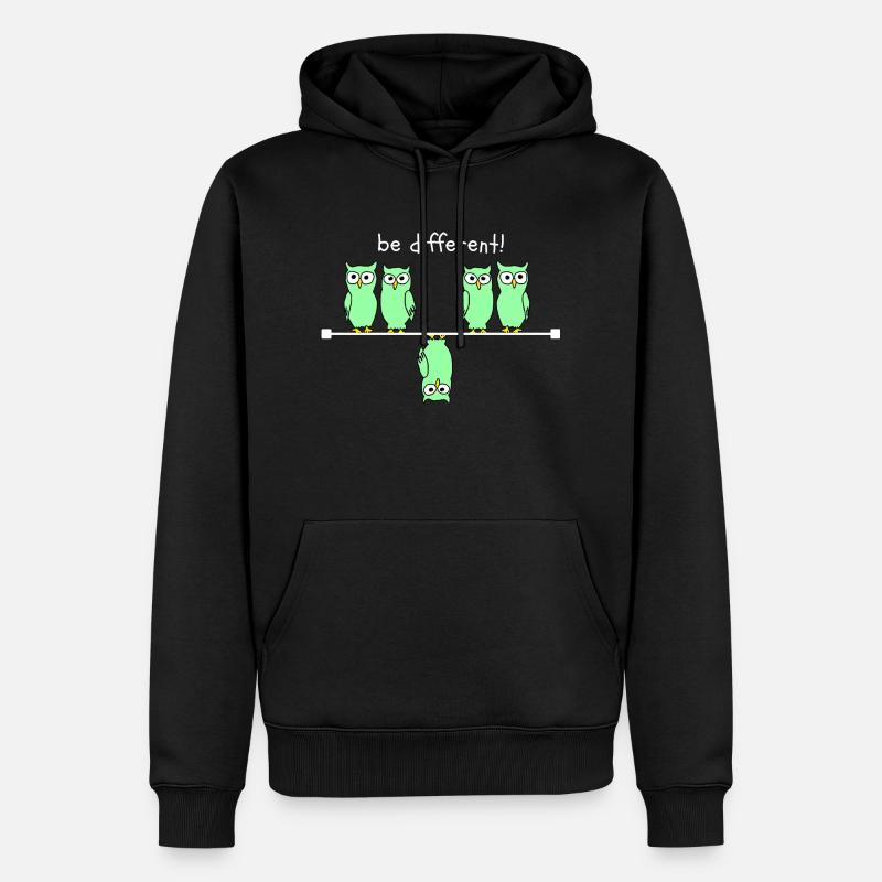 be different white - Männer Premium Bio Hoodie - Schwarz
