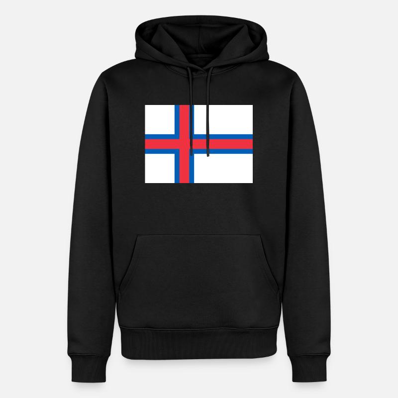 Färöer Inseln - Männer Premium Bio Hoodie - Schwarz