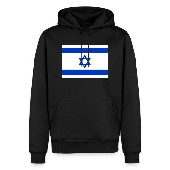 Israël - Sweat à capuche Premium bio Homme - noir - Devant - Nico (187cm)