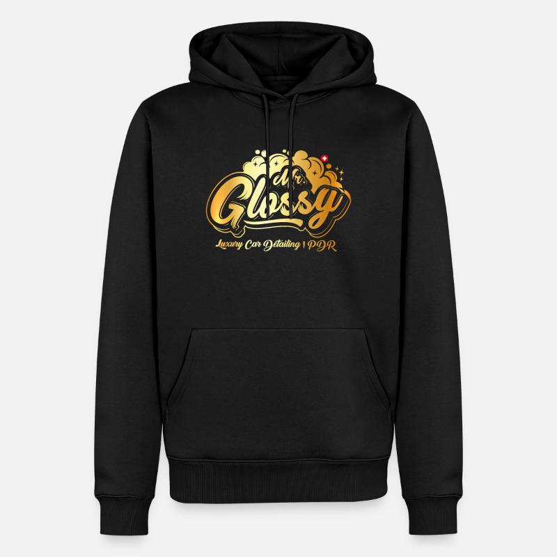 Mr. Glossy - Männer Premium Bio Hoodie - Schwarz