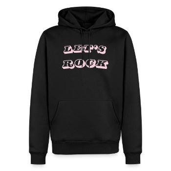 Let's Rock - Männer Premium Bio Hoodie - Schwarz - Vorne - Nico (187cm)