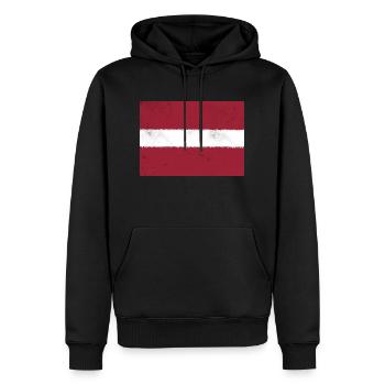 Flagge von Lettland - Männer Premium Bio Hoodie - Schwarz - Vorne - Nico (187cm)