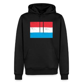 Drapeau du Luxembourg - Sweat à capuche Premium bio Homme - noir - Devant - Nico (187cm)