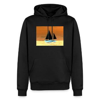 Ho boat - Men’s Premium Organic Hoodie - black - Front - Nico (187cm)