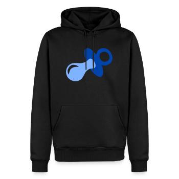 Baby – Schnuller - Männer Premium Bio Hoodie - Schwarz - Vorne - Nico (187cm)
