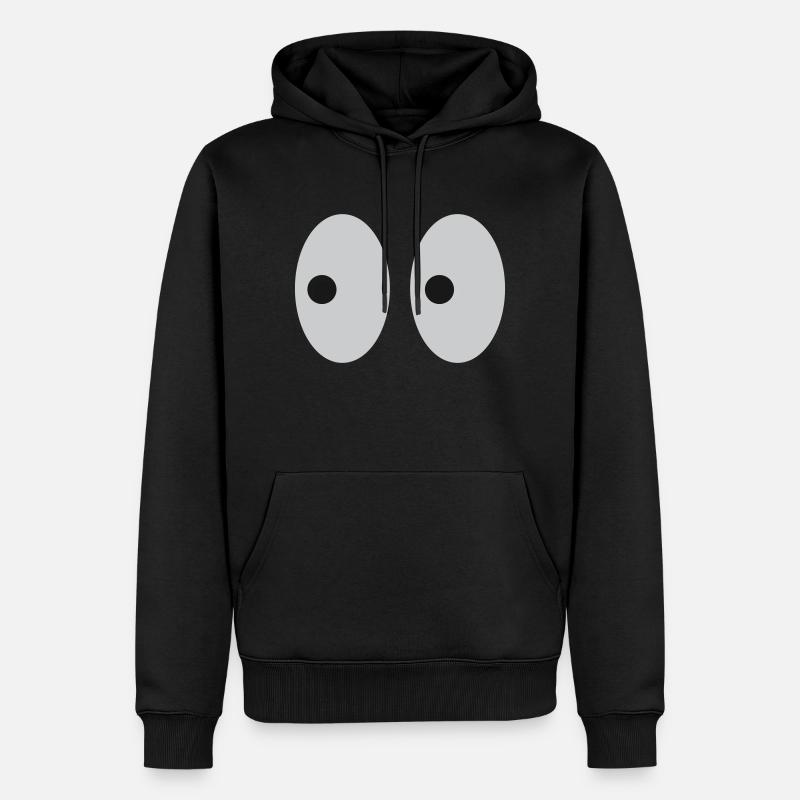 Augen - Männer Premium Bio Hoodie - Schwarz