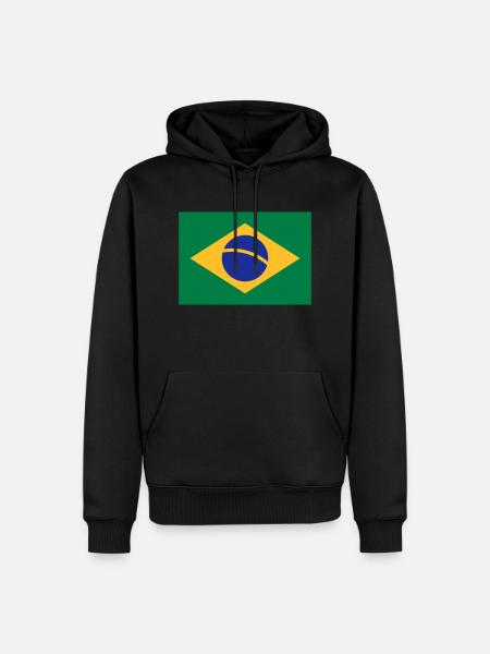 Brasilien - Männer Premium Bio Hoodie - Schwarz