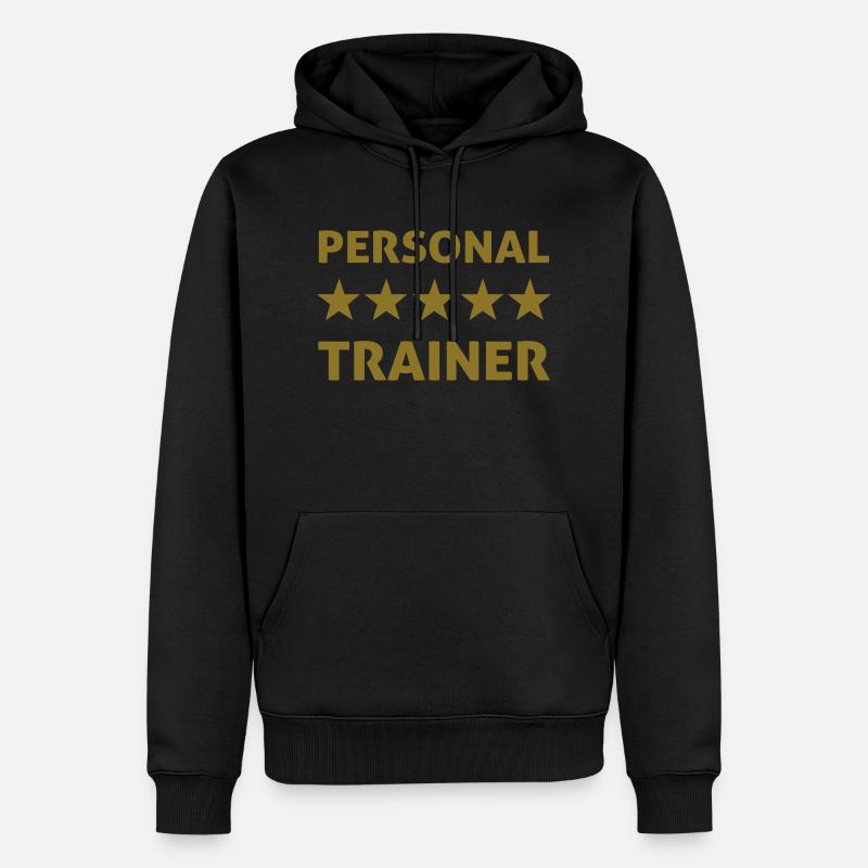 personal trainer - Sweat à capuche Premium bio Homme - noir
