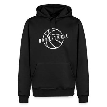 Basket-ball Basketball Basket - Sweat à capuche Premium bio Homme - noir - Devant - Nico (187cm)
