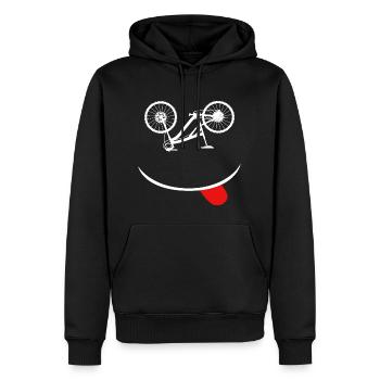Mountain bike MTB bike cyclist gift - Men’s Premium Organic Hoodie - black - Front - Nico (187cm)