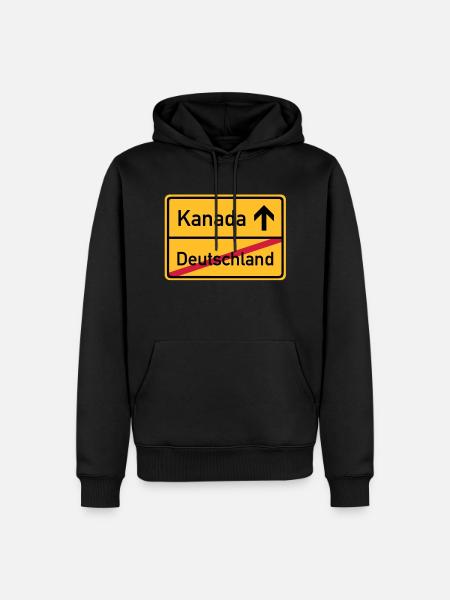 ortsschild_kanada__f3 - Men’s Premium Organic Hoodie - black