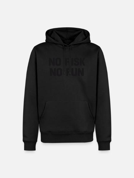 no risk no fun - Men’s Premium Organic Hoodie - black