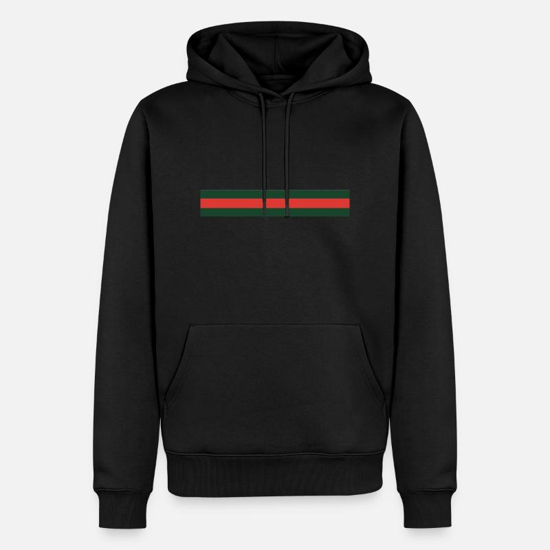 rayures - Sweat à capuche Premium bio Homme - noir