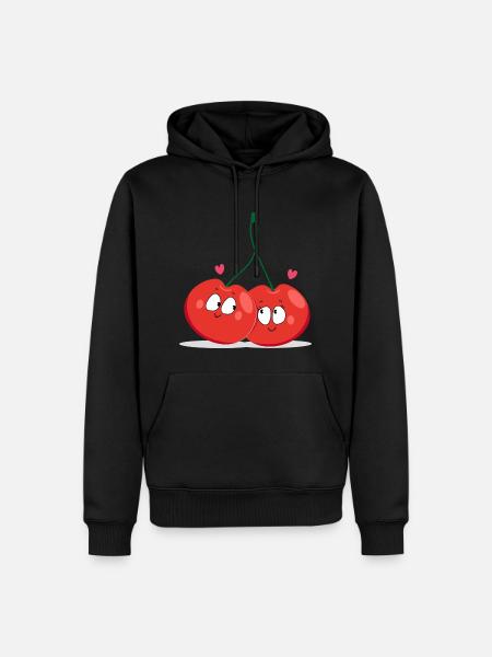 Kirsche in Liebe - Männer Premium Bio Hoodie -