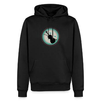 Geige - Männer Premium Bio Hoodie - Schwarz - Vorne - Nico (187cm)