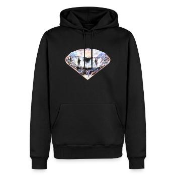 Diamant - Männer Premium Bio Hoodie - Schwarz - Vorne - Nico (187cm)
