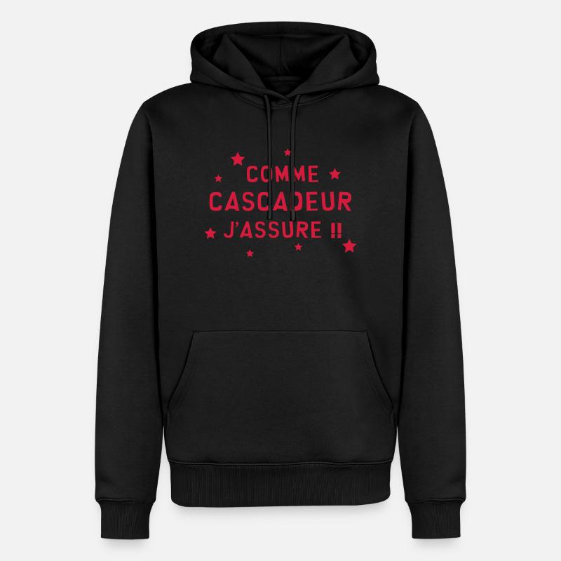 Cascadeur / Cascade / Voiture / Risque / Danger - Sweat à capuche Premium bio Homme - noir