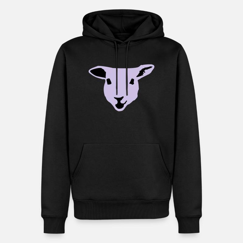 sheep, lamb - Sweat à capuche Premium bio Homme - noir