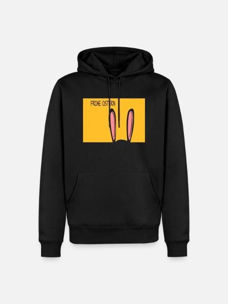 Frohe Ostern - Männer Premium Bio Hoodie - Schwarz