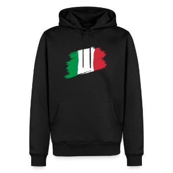 Italien Flagge - Männer Premium Bio Hoodie - Schwarz - Vorne - Nico (187cm)