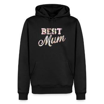 meilleure maman - Sweat à capuche Premium bio Homme - noir - Devant - Nico (187cm)