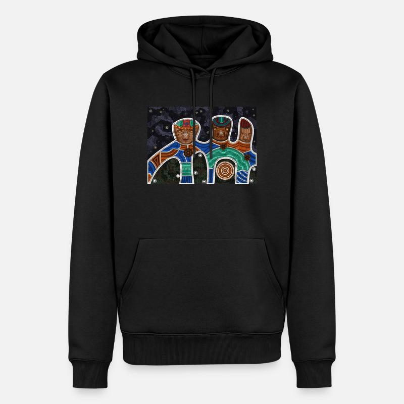 Freundschaft - Männer Premium Bio Hoodie - Schwarz