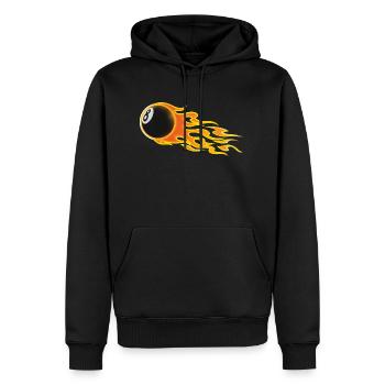 8, billard, billard, billard - Sweat à capuche Premium bio Homme - noir - Devant - Nico (187cm)