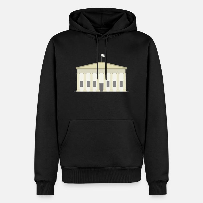 Icône de Londres British Museum - Sweat à capuche Premium bio Homme - noir