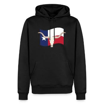 Texas - Sweat à capuche Premium bio Homme - noir - Devant - Nico (187cm)