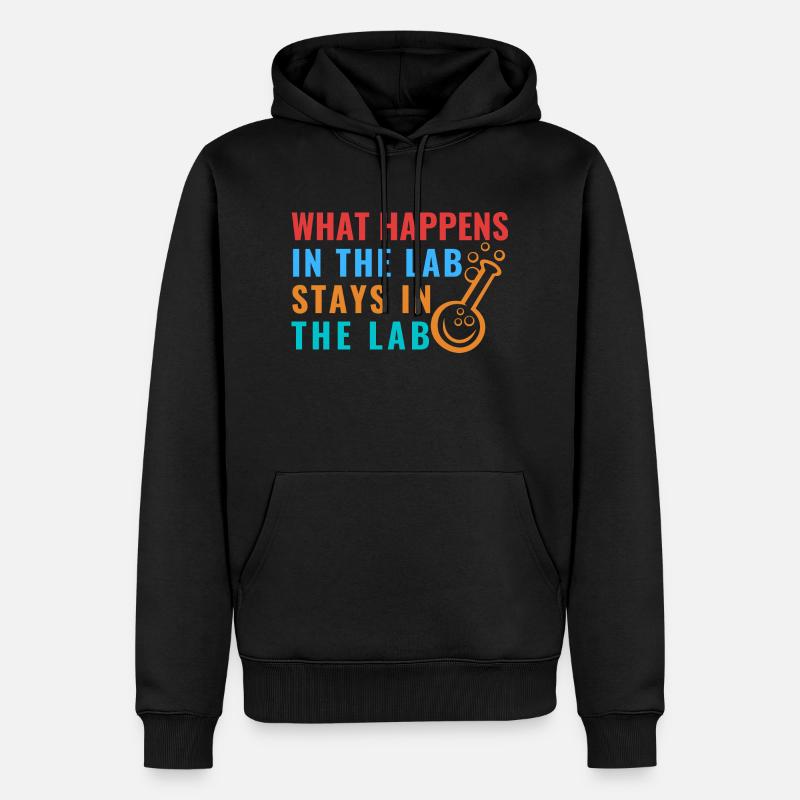 WAS IM LABOR PASSIERT, BLEIBT IM LABOR - LABTECH - Männer Premium Bio Hoodie - Schwarz