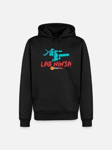 LAB NINJA - MEDICAL LAB TECHNICIAN - Men’s Premium Organic Hoodie - black