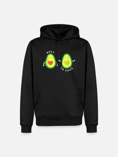 Avocado Trend 2021 - Beste Vrienden - Mannen Premium Bio hoodie - zwart