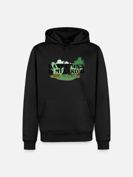 Gärtnern ist mein Cardio - Männer Premium Bio Hoodie - Schwarz