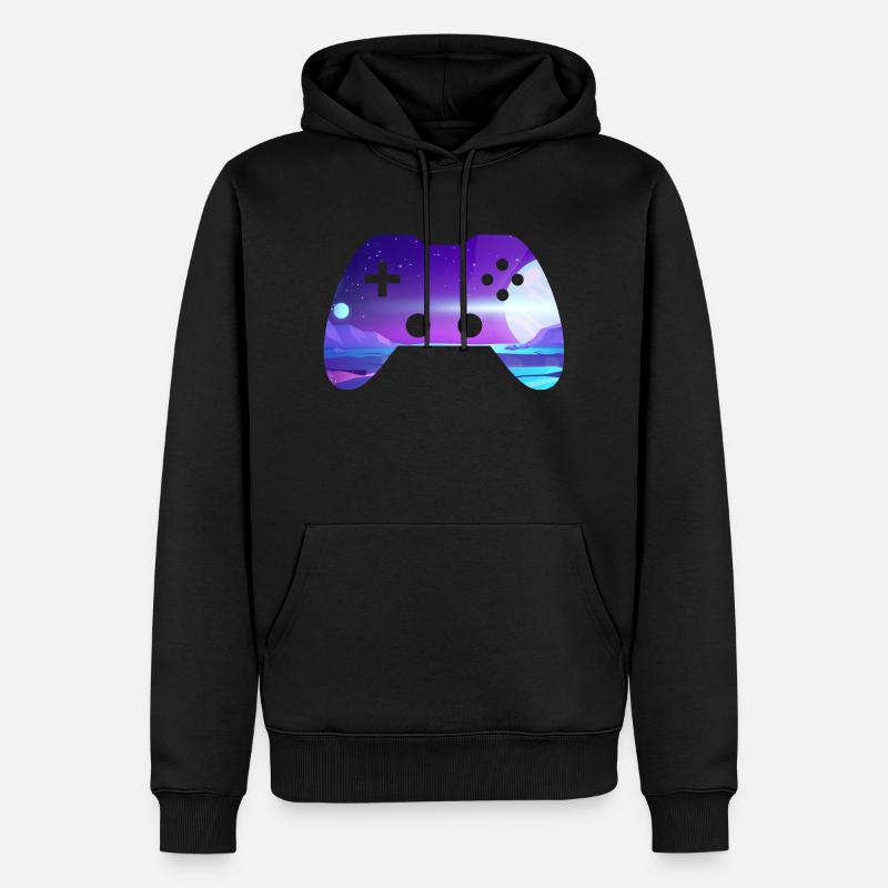 controller - Männer Premium Bio Hoodie - Schwarz