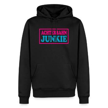 Rollercoaster Achterbahn - Männer Premium Bio Hoodie - Schwarz - Vorne - Nico (187cm)