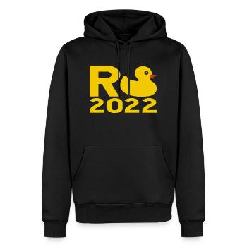 Rente 2022 Ente - Männer Premium Bio Hoodie - Schwarz - Vorne - Nico (187cm)