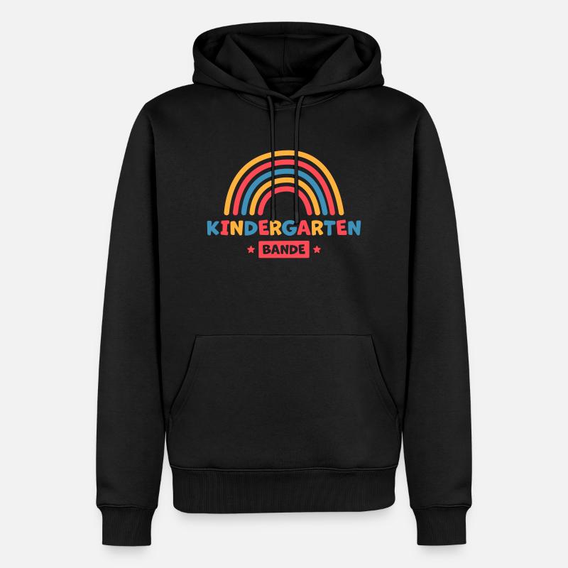 Kindergarten Bande - Männer Premium Bio Hoodie - Schwarz