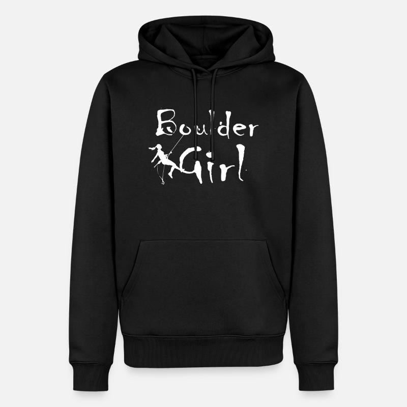 Escalade de bloc - Sweat à capuche Premium bio Homme - noir