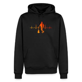 Electric Guitar Guitar Guitar Egitarre Guitar Player - Men’s Premium Organic Hoodie - black - Front - Nico (187cm)
