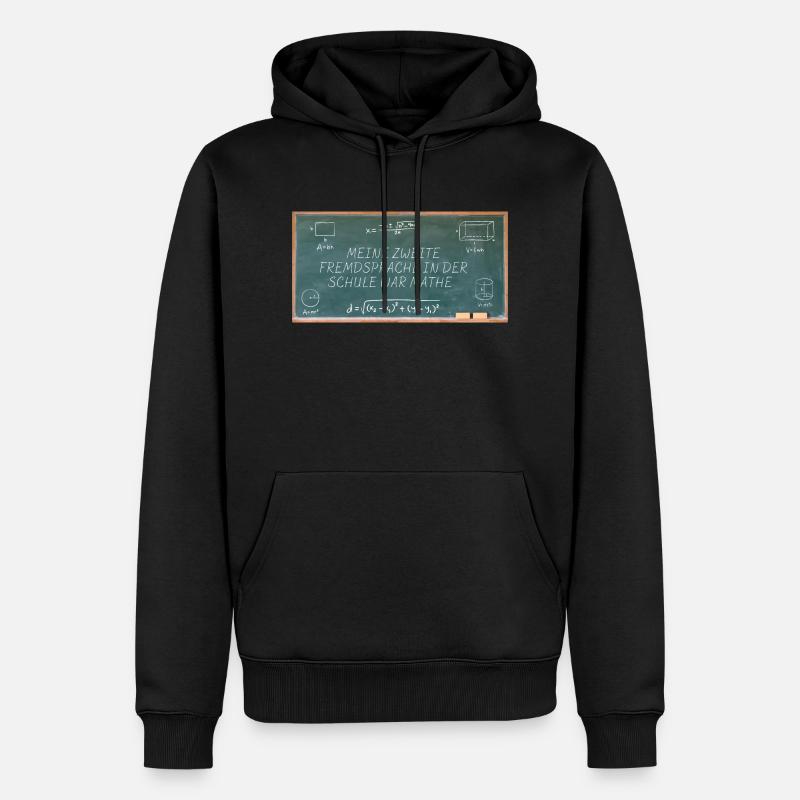 Mathe - Männer Premium Bio Hoodie - Schwarz
