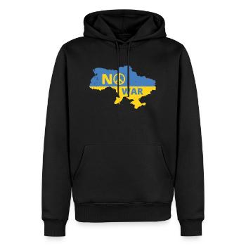 No war in Europa Frieden Ukraine мир Peace Krieg - Männer Premium Bio Hoodie - Schwarz - Vorne - Nico (187cm)