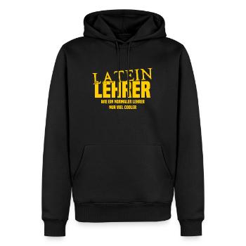 Lateinlehrer - Wie ein normaler Lehrer nur cooler - Männer Premium Bio Hoodie - Schwarz - Vorne - Nico (187cm)