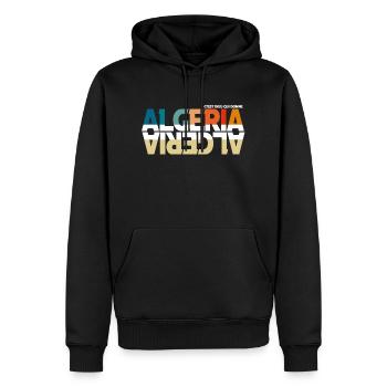 Algeria is God who gives - Men’s Premium Organic Hoodie - black - Front - Nico (187cm)