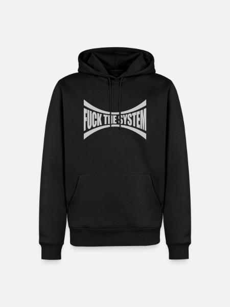 Fuck the system anarchy - Men’s Premium Organic Hoodie - black