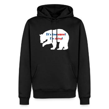 Eisbär - Männer Premium Bio Hoodie - Schwarz - Vorne - Nico (187cm)
