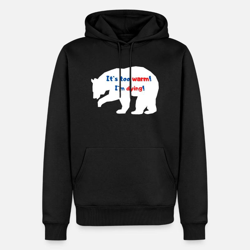 Eisbär - Männer Premium Bio Hoodie - Schwarz