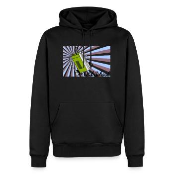 Walkman, old school, vintage, retro, nerd shirt - Männer Premium Bio Hoodie - Schwarz - Vorne - Nico (187cm)