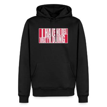 Aucune idée - Sweat à capuche Premium bio Homme - noir - Devant - Nico (187cm)